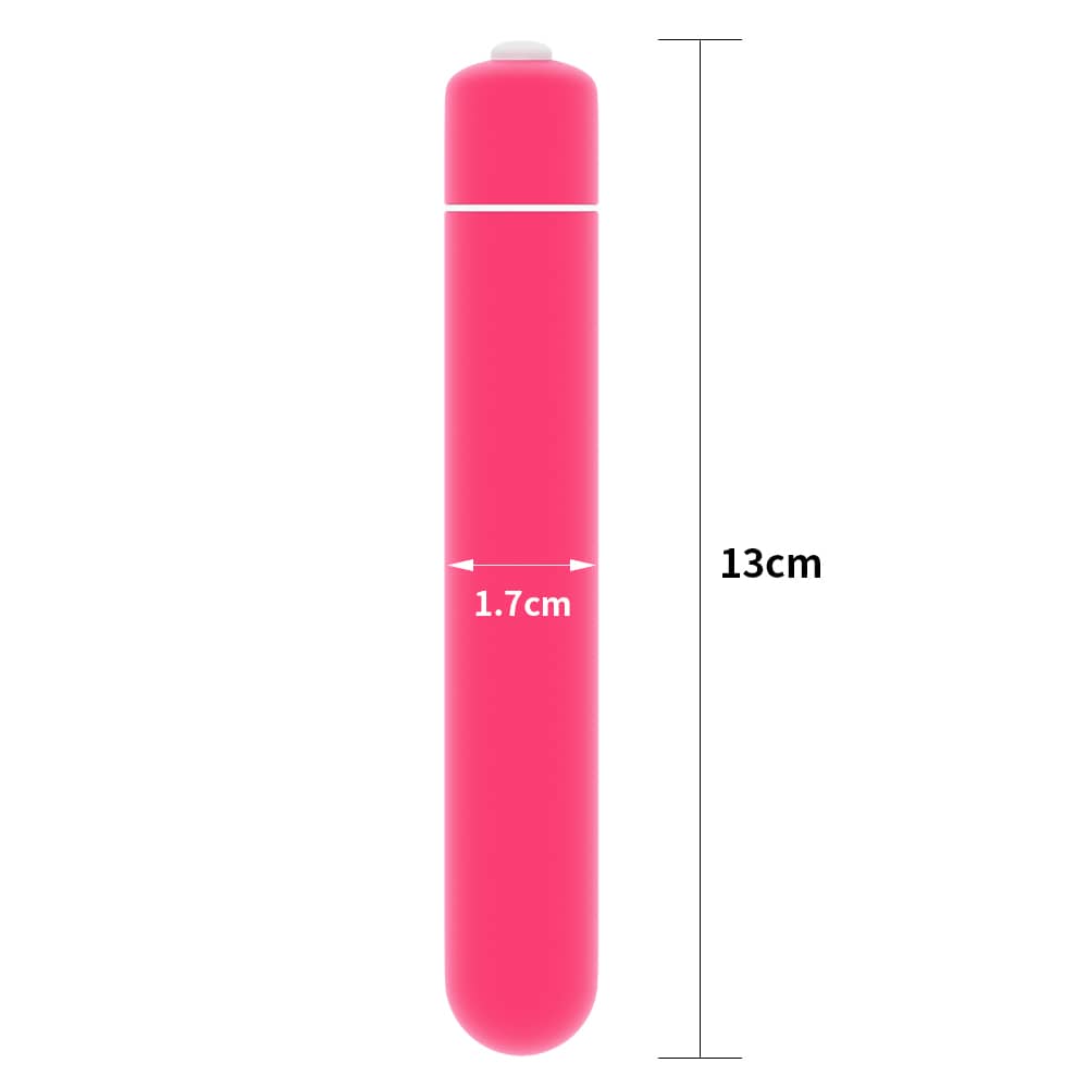 The size of the pink x-basic bullet 10 speeds vibrator