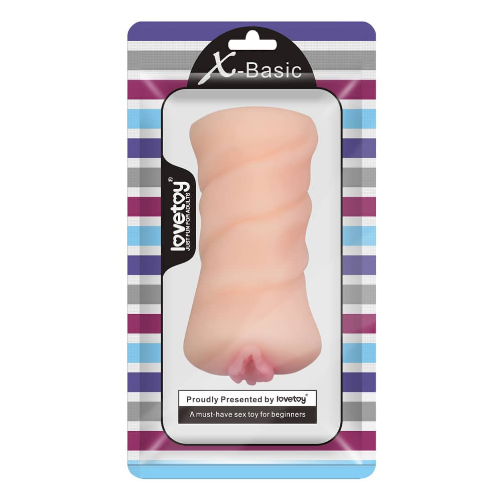 The packaging of the pocket pussy masturbator