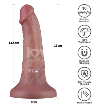 6'' Vibrating Dual Density Power Cock