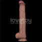 14.5'' Dual Layered Bendable Silicone Cock XXL(Flesh)