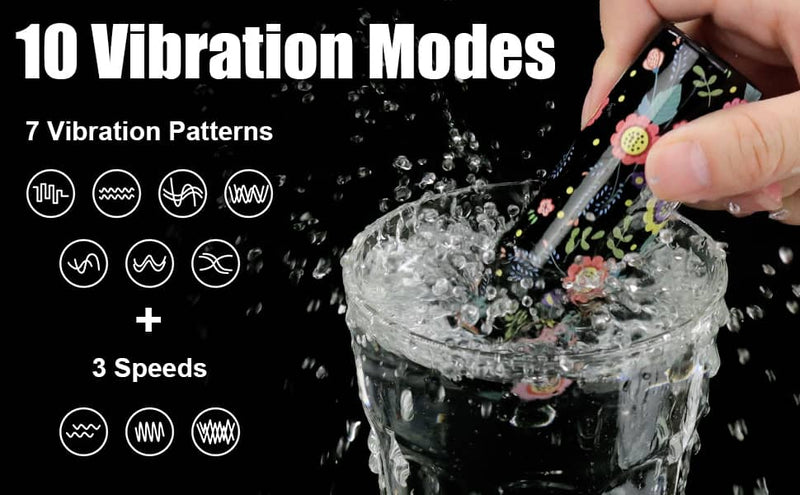 The mini bullet vibrator rechargeable massager has 7 vibration patterns and 3 speeds