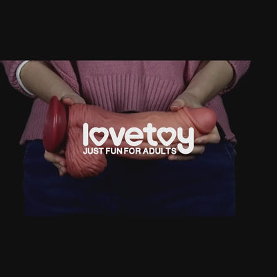 The display video of the 10 inches monster silicone dildo with dual density