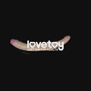 14'' Double-Ended Realistic Dildo with Two Different Size Head