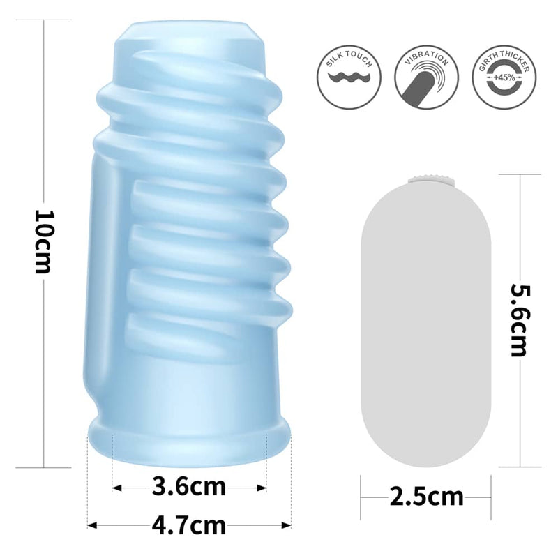 The size of the blue vibrating spiral knights ring 