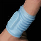 The blue vibrating spiral knights ring  cuddles the dildo