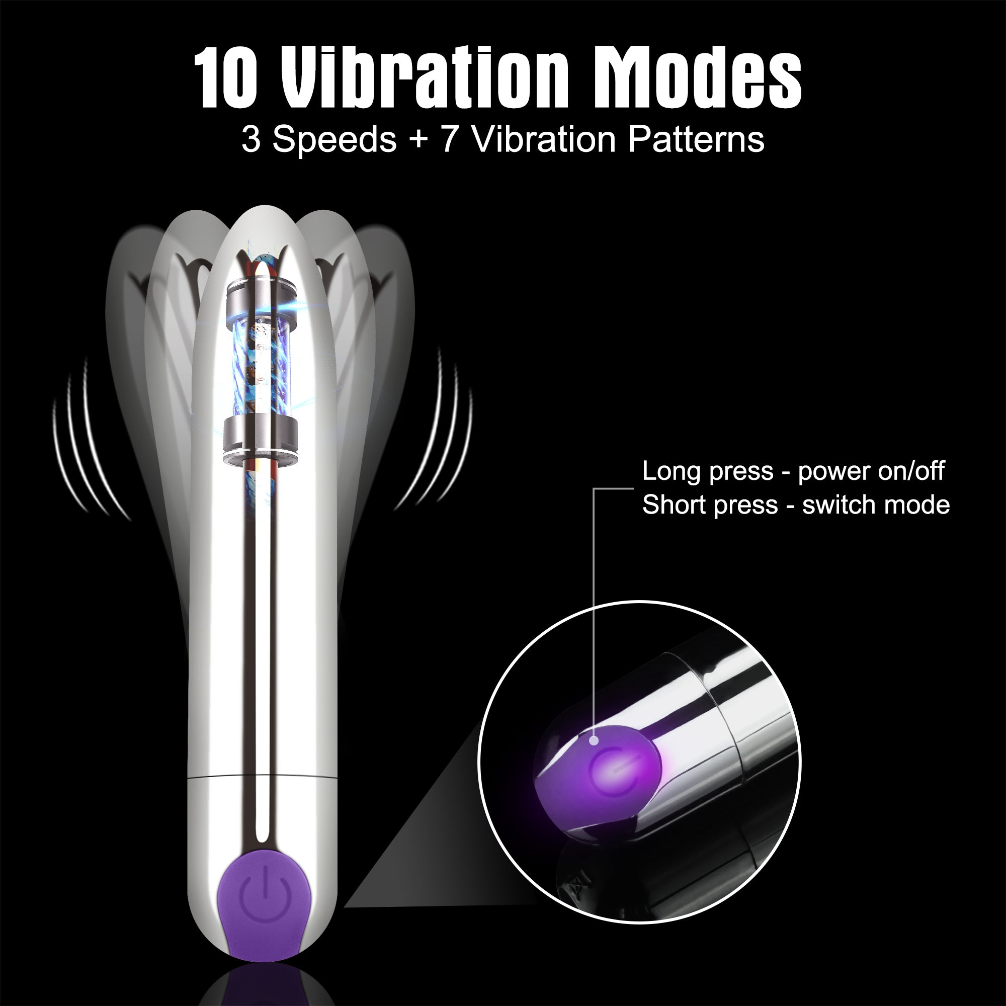 Bullet Vibrator-Finger Vibrator-G-spot Vibrator 3 in 1 Rechargeable Versatile Tickler for Women pleasure pic pic pic